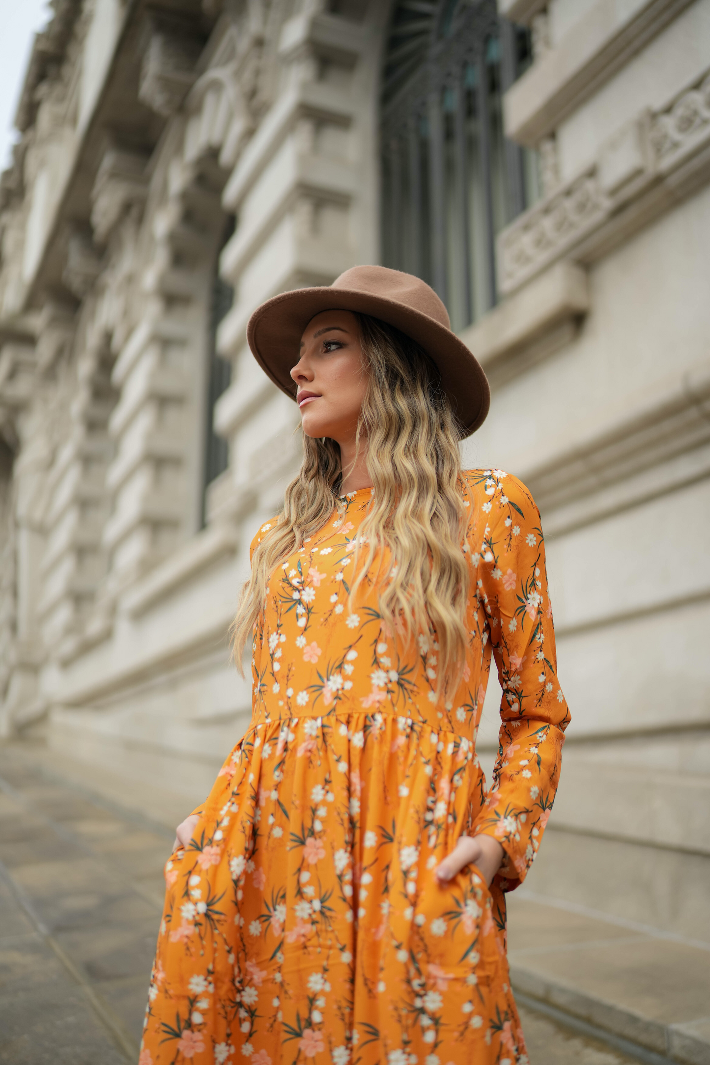 Vestido comprido floral